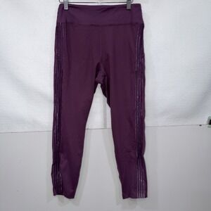 Victoria's Secret Ultimate  Sport‎ Leggings Women Large Mesh Wine Color